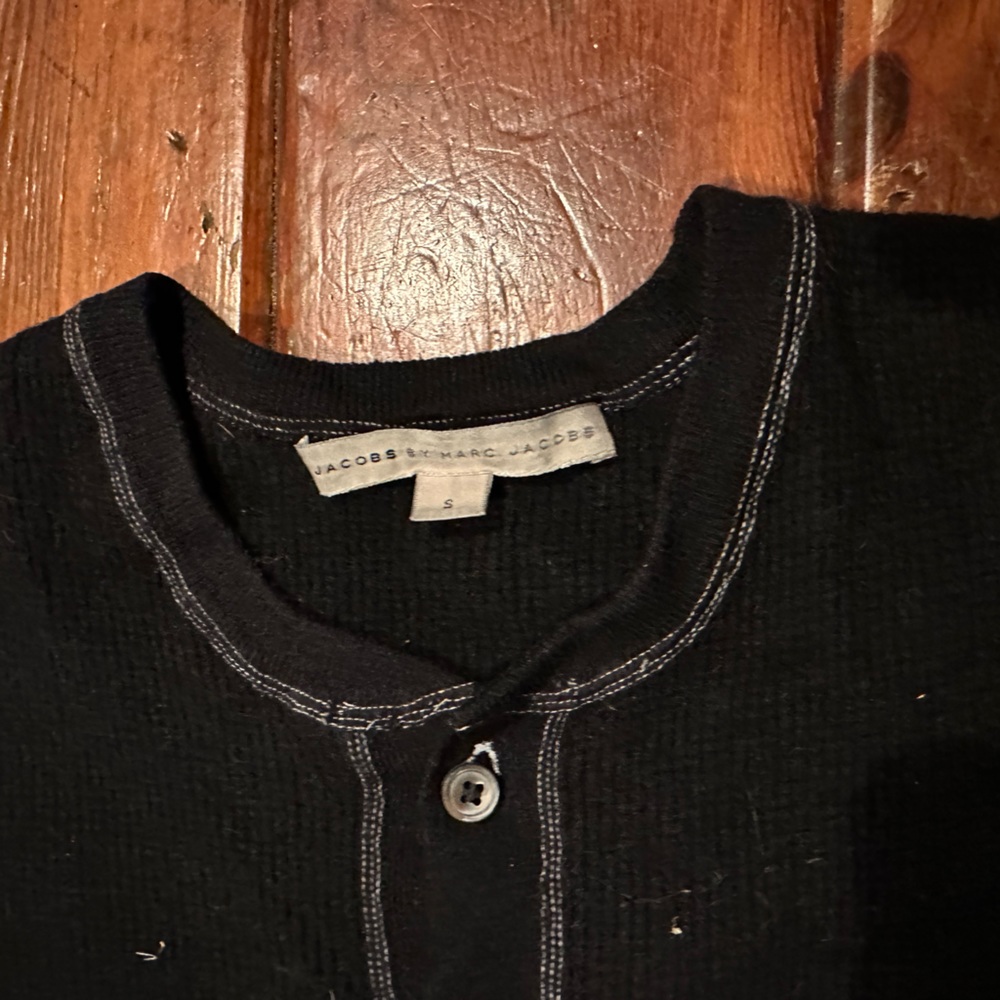 Marc Jacob’s waffle cashmere Henley sweater